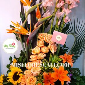 Arreglo Floral Naranja Ref #419