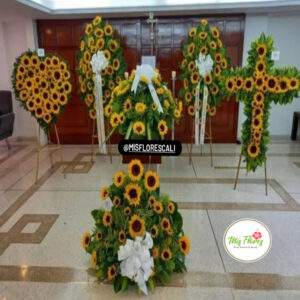 Combo Funebre Girasoles Cali