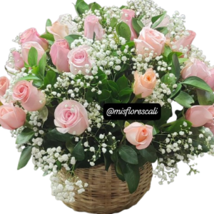 Canasta Rosas y Perla