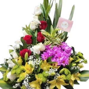 Arreglo Floral Rosa y Margarita