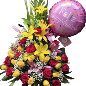 Arreglo Floral Rosas y Lirios