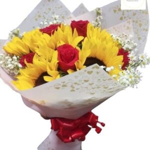Bouquet Rosas y Girasoles