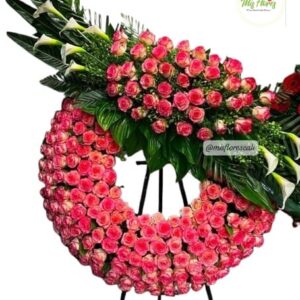 Corona Fúnebre Con Rosas