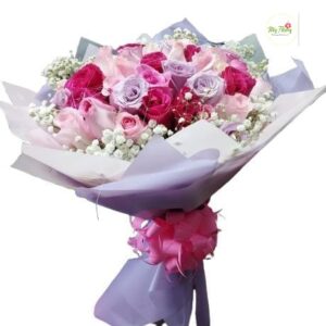 Bouquet Con Rosas Coloridas