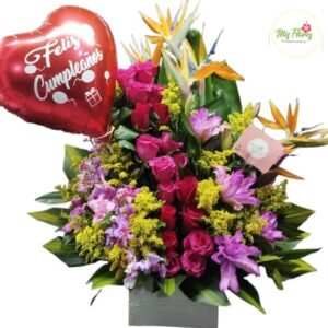 Arreglo Floral con Orquídeas