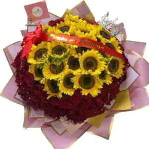 Bouquet Girasoles y Rosas