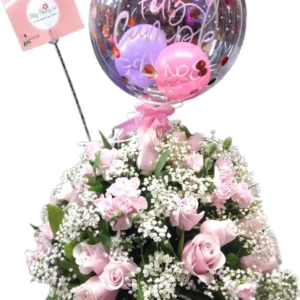 Caja De Rosas Rosadas