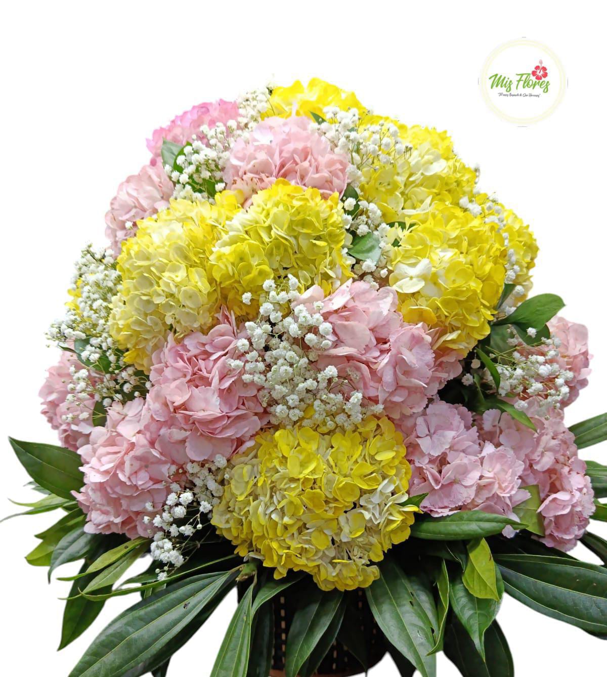 Canasta De Hortensias