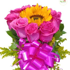 Arreglo Girasol y Rosas
