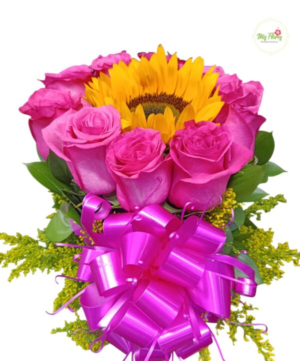Arreglo Girasol y Rosas