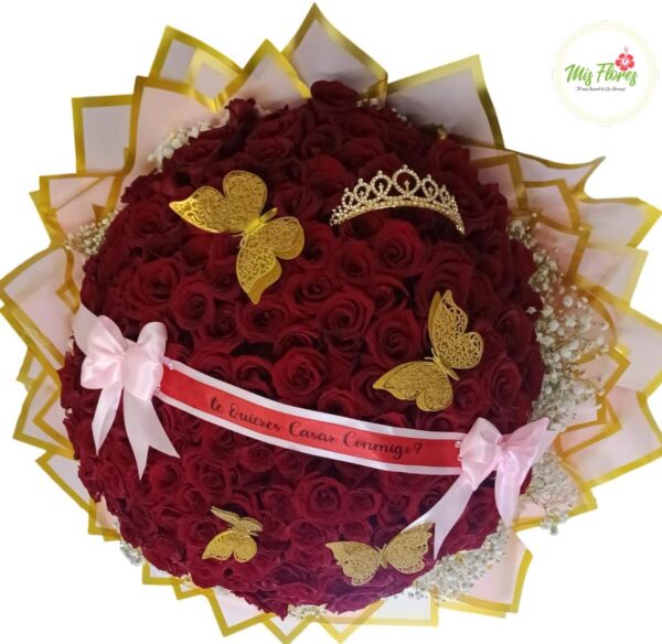 Bouquet de 100 Rosas Rojas