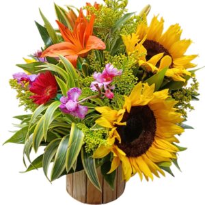 Centro de mesa con Girasoles