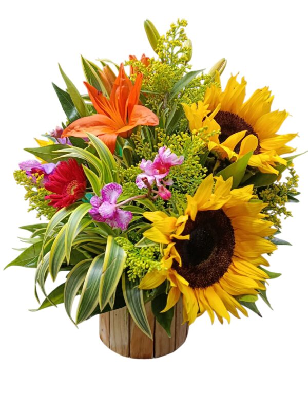 Centro de mesa con Girasoles