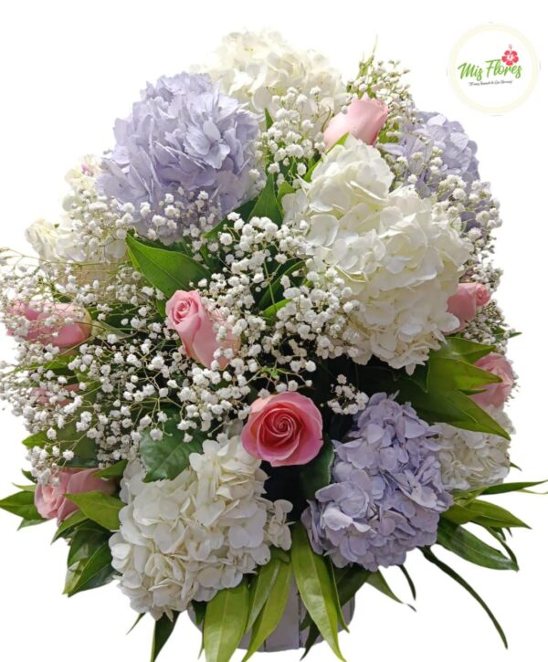 Canasto Con Hortensias