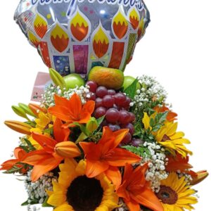 Canasta Frutal Con Globo