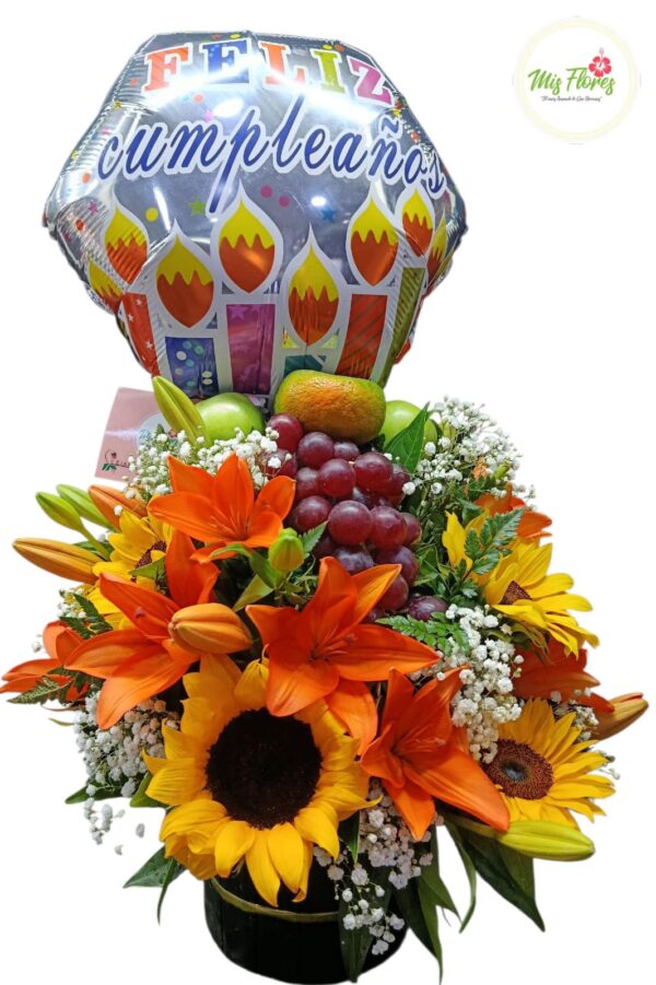 Canasta Frutal Con Globo