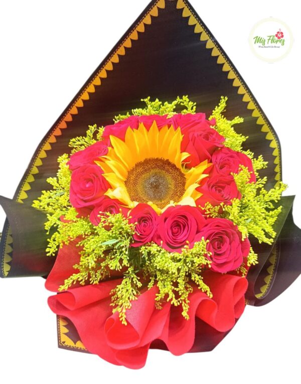 Bouquet De Girasol Y Rosas