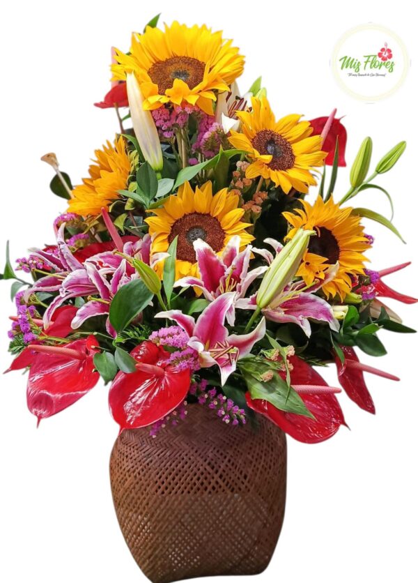 Canasto Floral Exótico