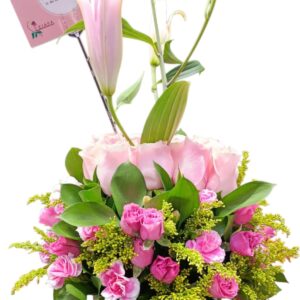 Arreglo Con Rosas Rosadas