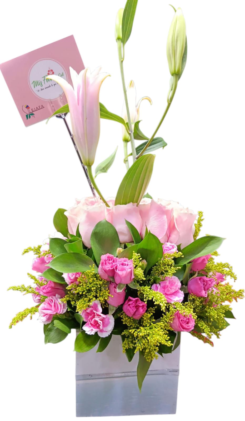 Arreglo Con Rosas Rosadas