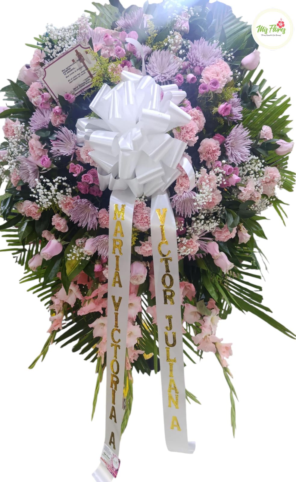 Arreglo Fúnebre Con Mini Rosas Y Crisantemos