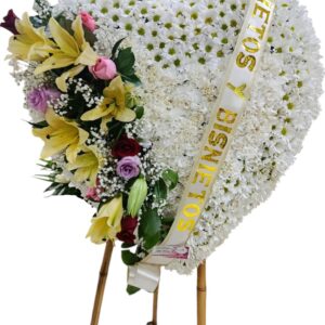 Corona Fúnebre en Forma De corazón