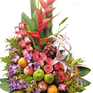 Rosas Lirios y Frutas