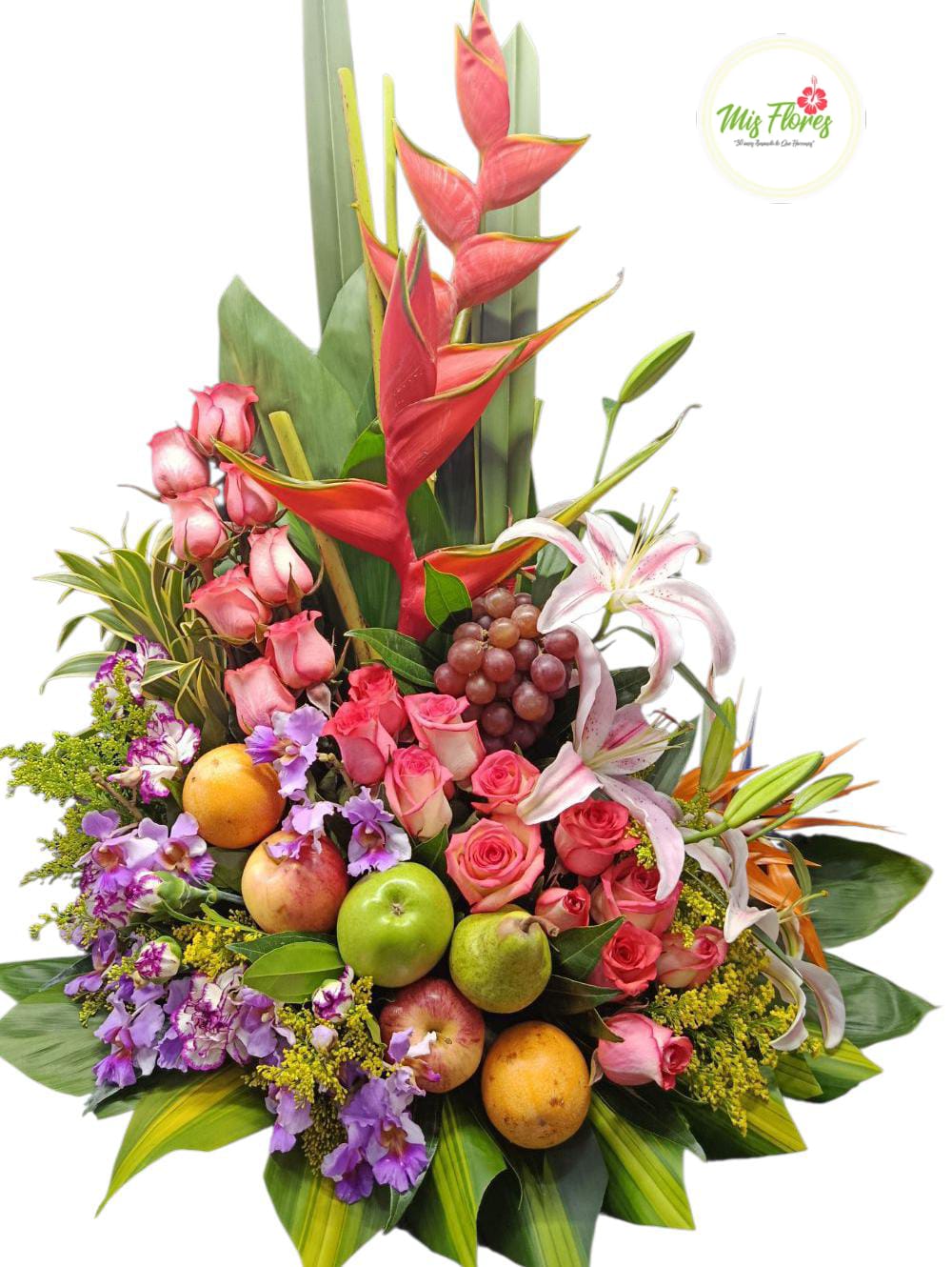 Rosas Lirios y Frutas