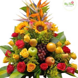 Arreglo Floral Con Frutas
