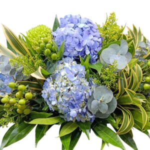 Centro De Mesa Con Hortensias