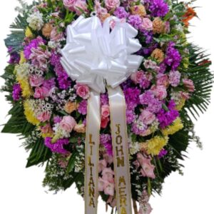 Corona Fúnebre Con Variedad De Flores