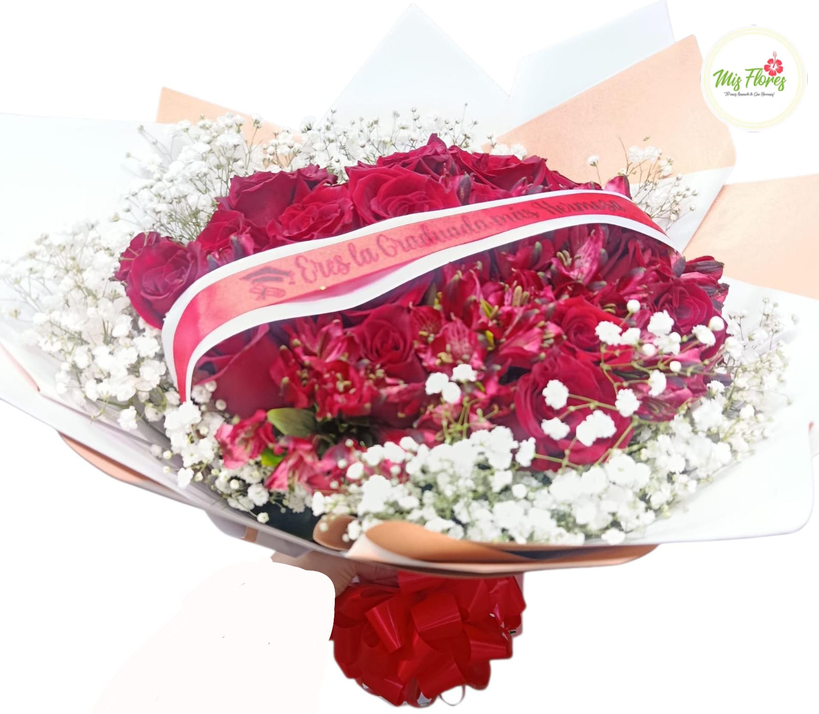 Bouquet Con Rosas Rojas Especial Para Grado