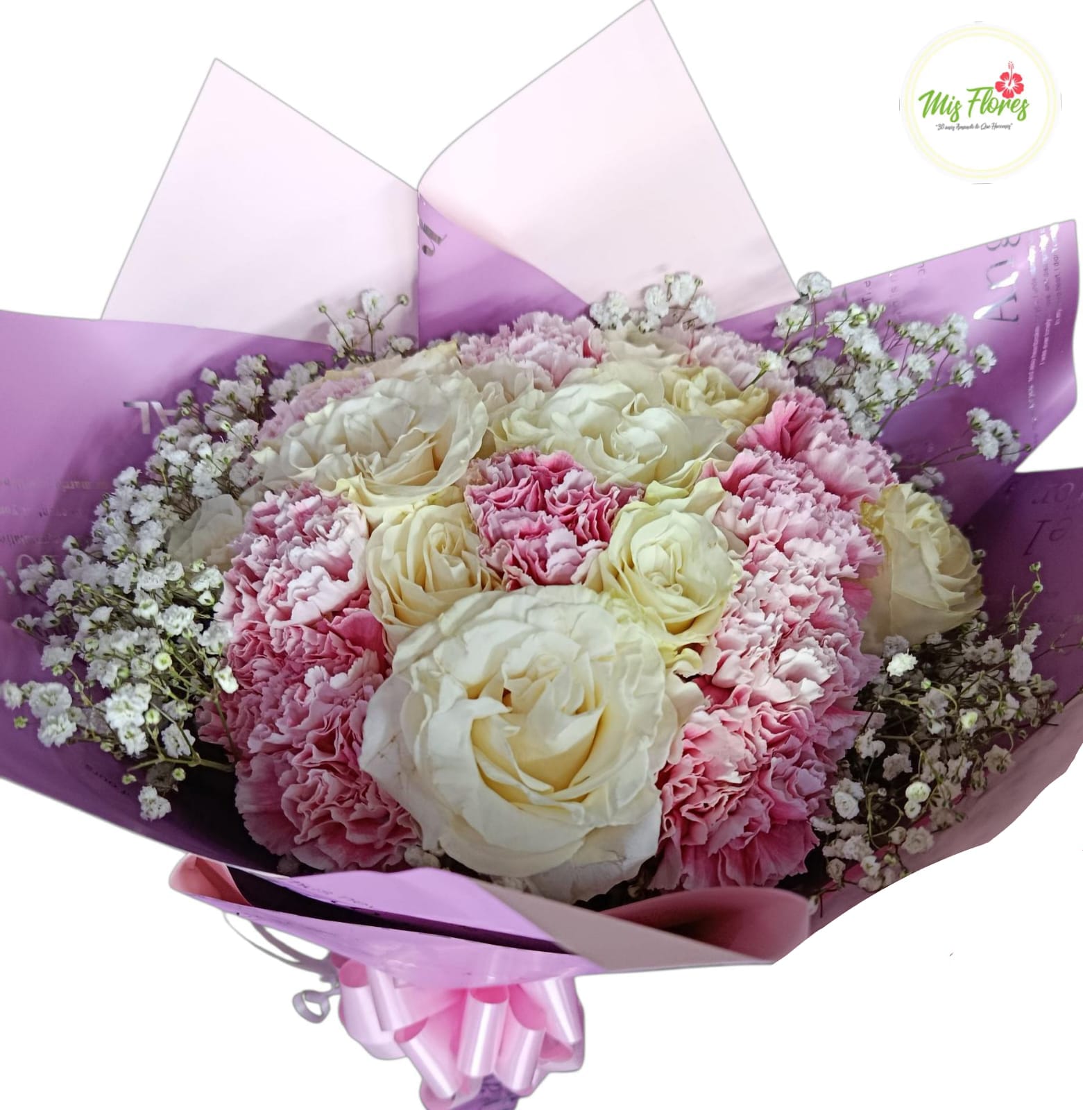 Bouquet De Rosas y Claveles