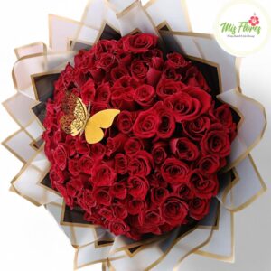 Bouquet De 100 Rosas Rojas
