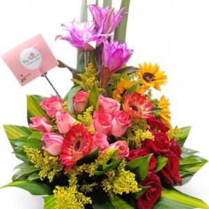 Arreglo Floral Con Variedad De Flores