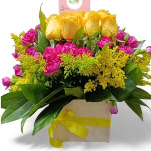 Arreglo floral Con Rosas Amarillas