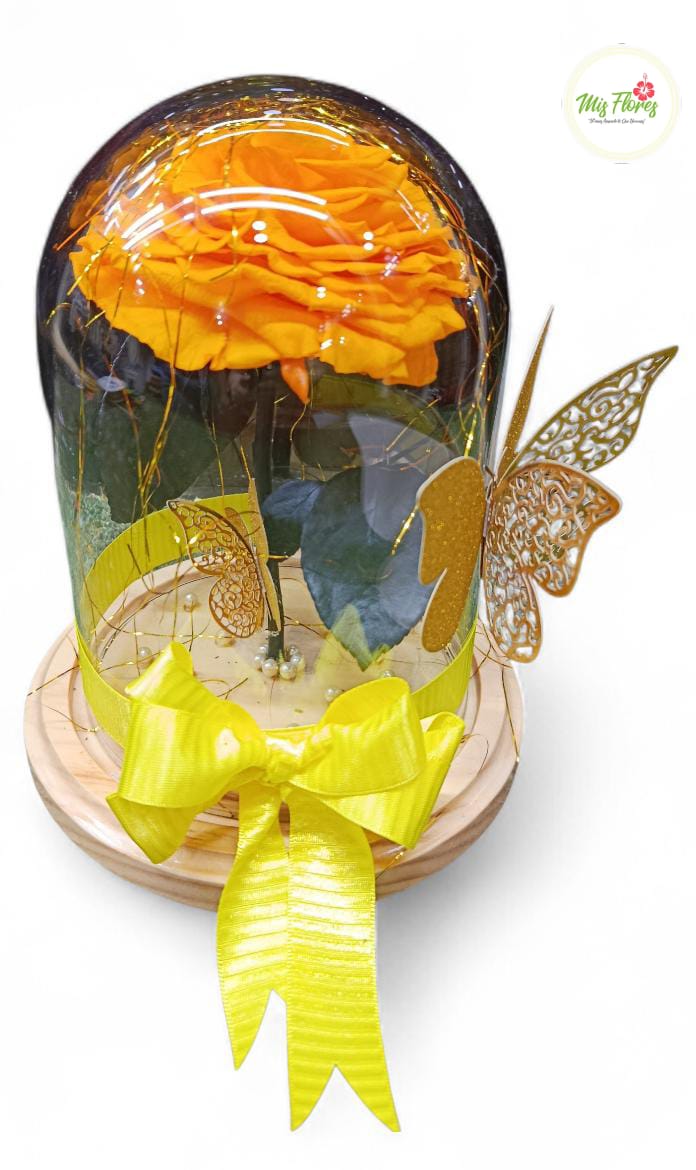Rosa Preservada Amarilla