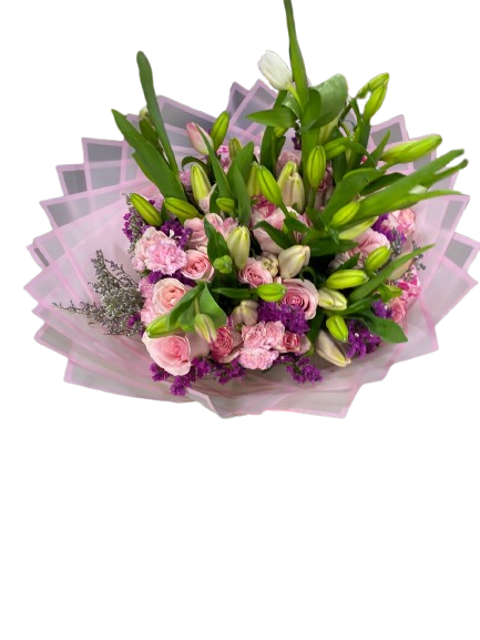 bouquet de tulipanes y lirios ref2082